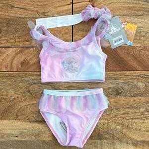 Disney Princess Frozen Swimsuit Set with Scrunchie NWT Size 2T
